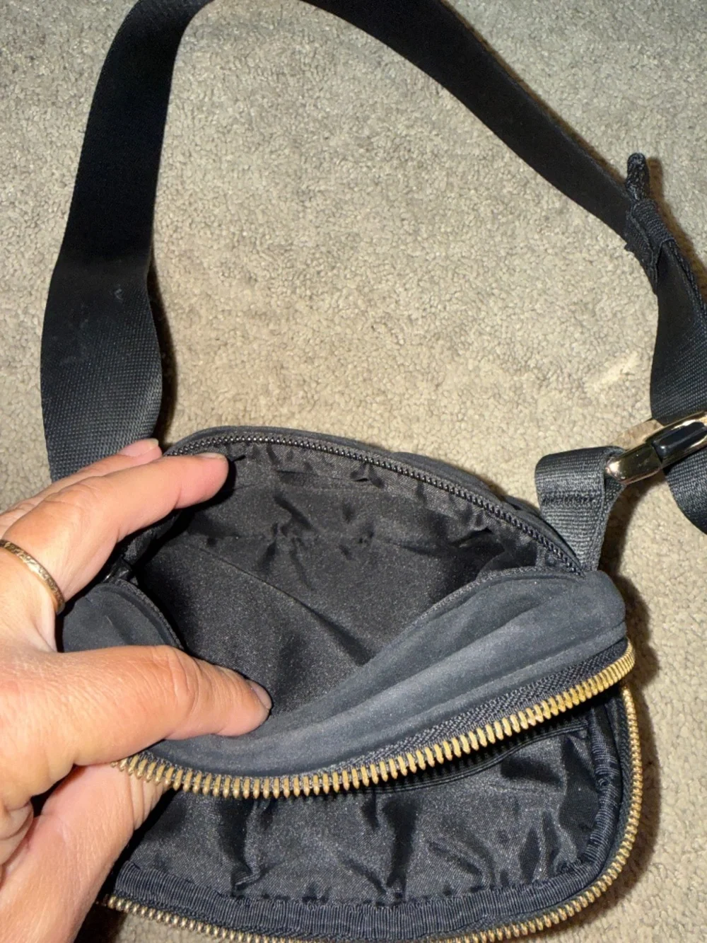 Lululemon Velvet Quilted Belt Bag Black
